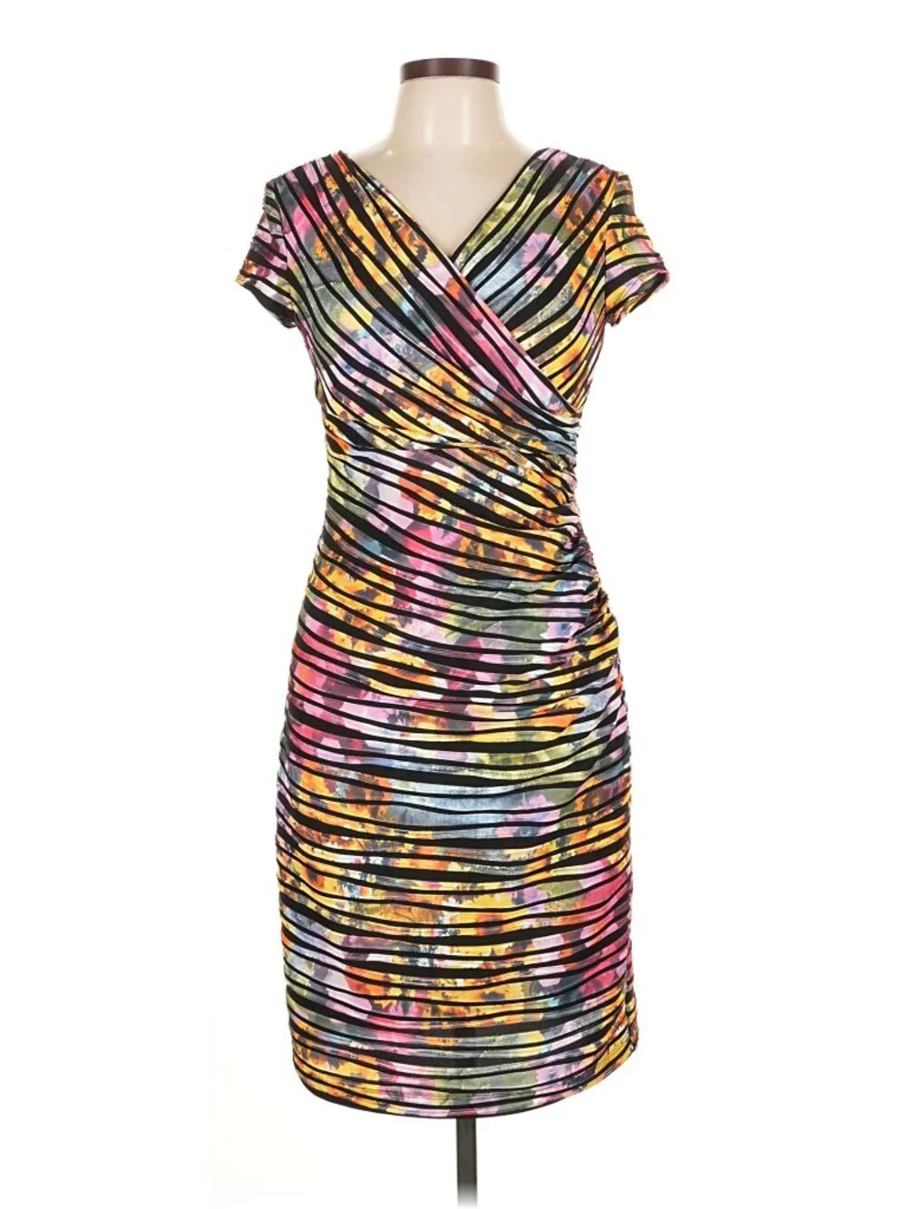 Joseph Ribkoff Ruched Bodycon Dress – Size 10 - Picture 3 of 7